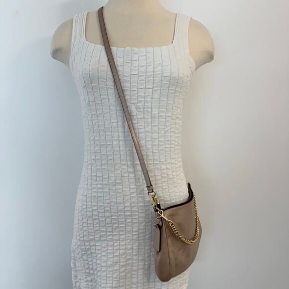 Coach Carry Crossbody Shoulder Handbag Purse Light Pink / Rose Gold F56126 - Picture 4 of 13